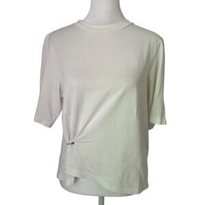 3.1 Phillip Lim white short-sleeve crewneck cotton top size XS